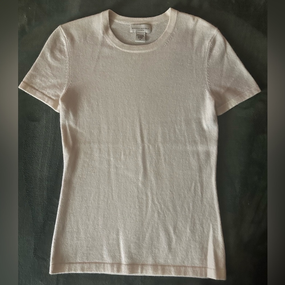 Banana Republic Ivory Cashmere Top